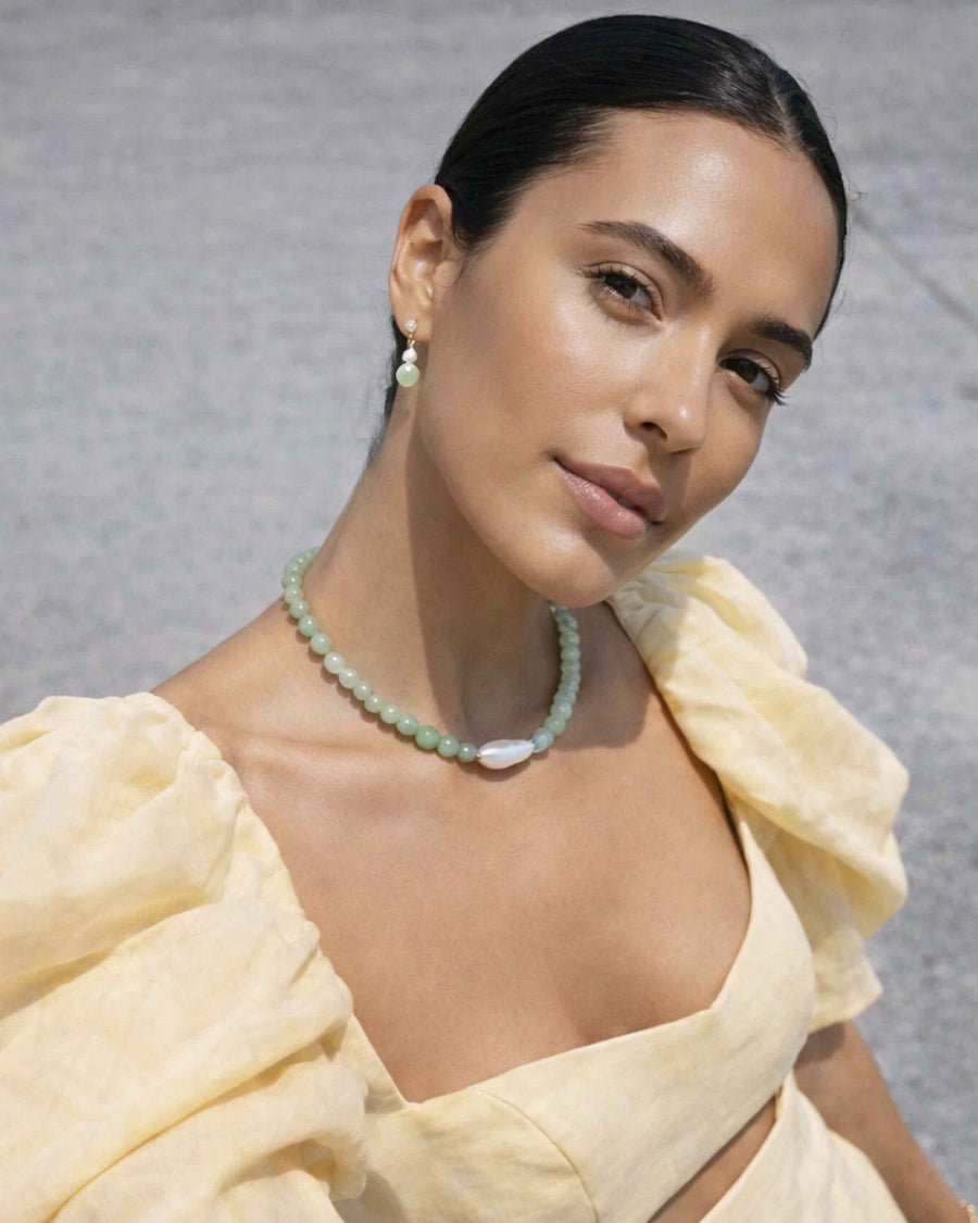 Aura Pearl Aventurine necklace