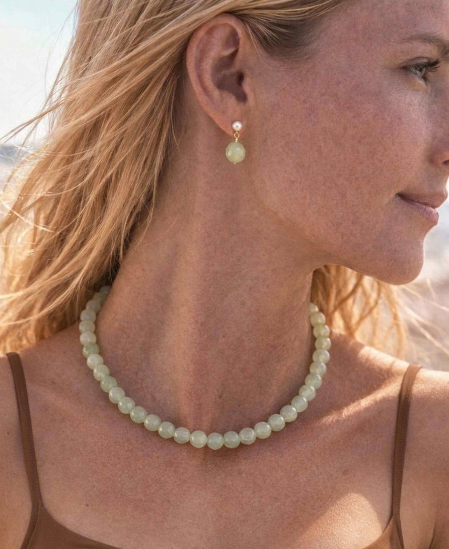 Aura Pearl Aventurine earrings