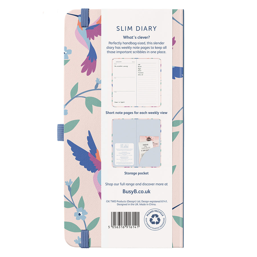 Slim Diary 2026 Birds