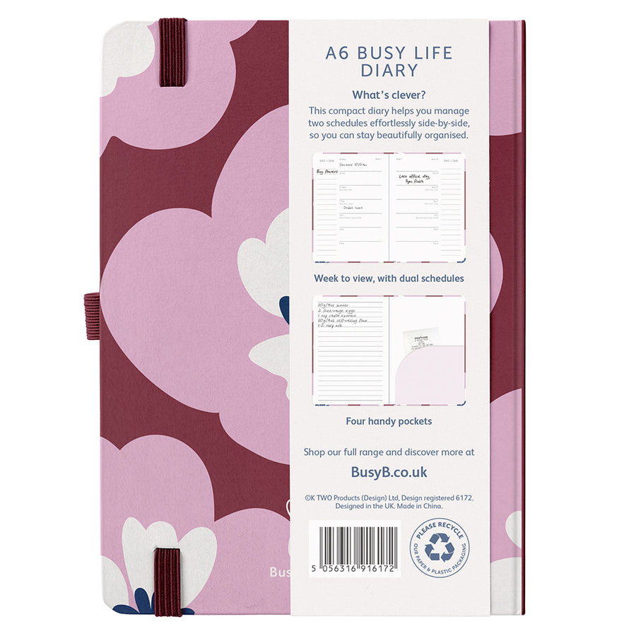 A6 Busy Life Diary 2026 Floral