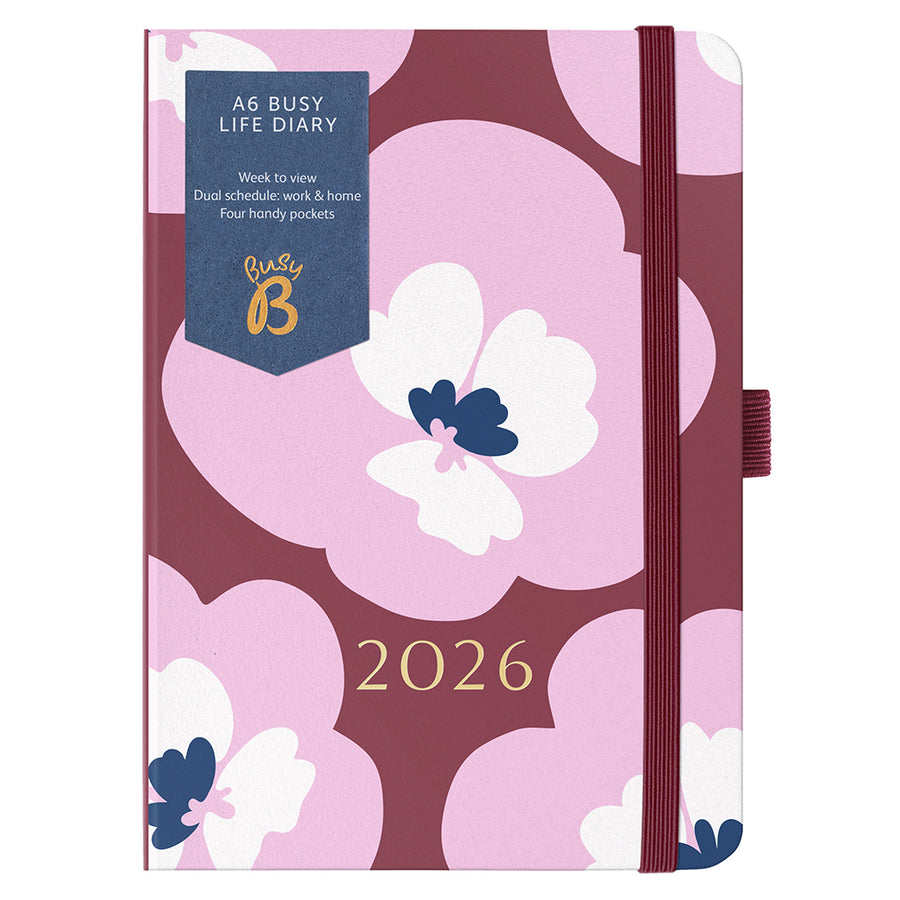 A6 Busy Life Diary 2026 Floral
