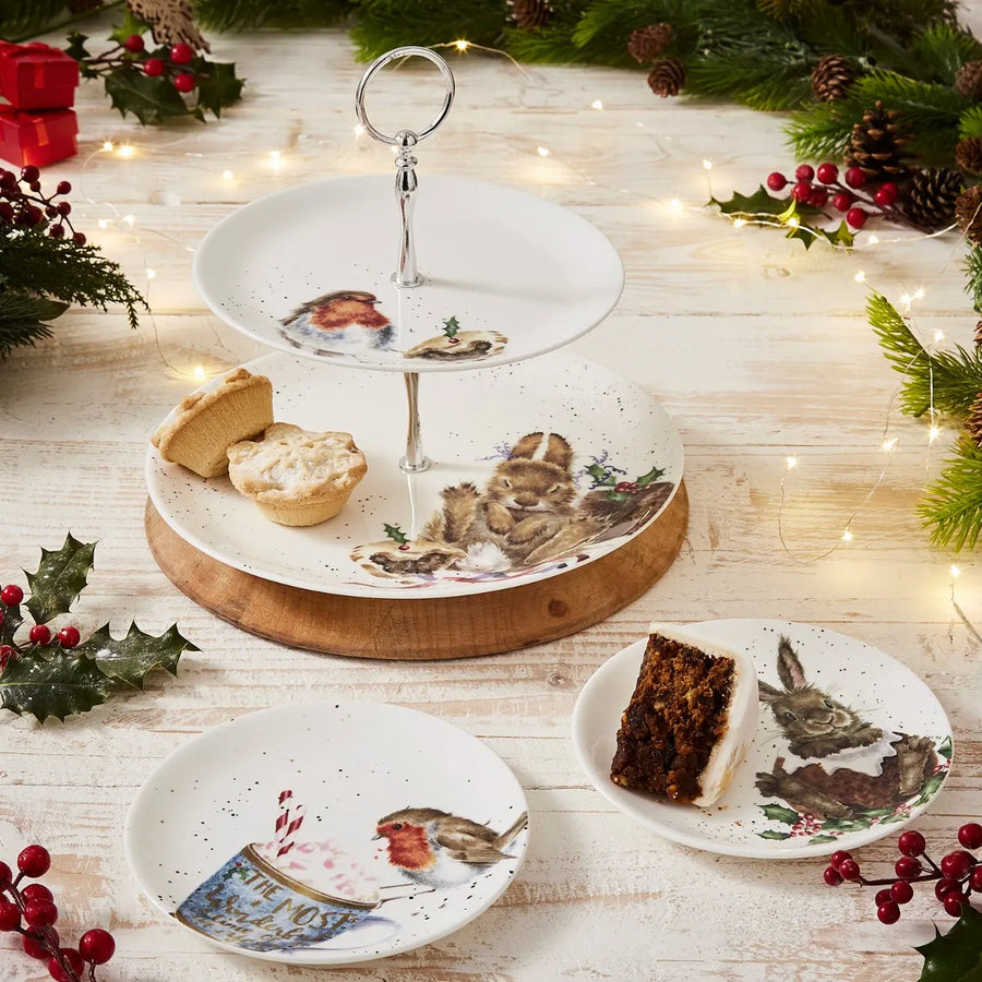 Wrendale Designs Robin & Bunny Cake Stand