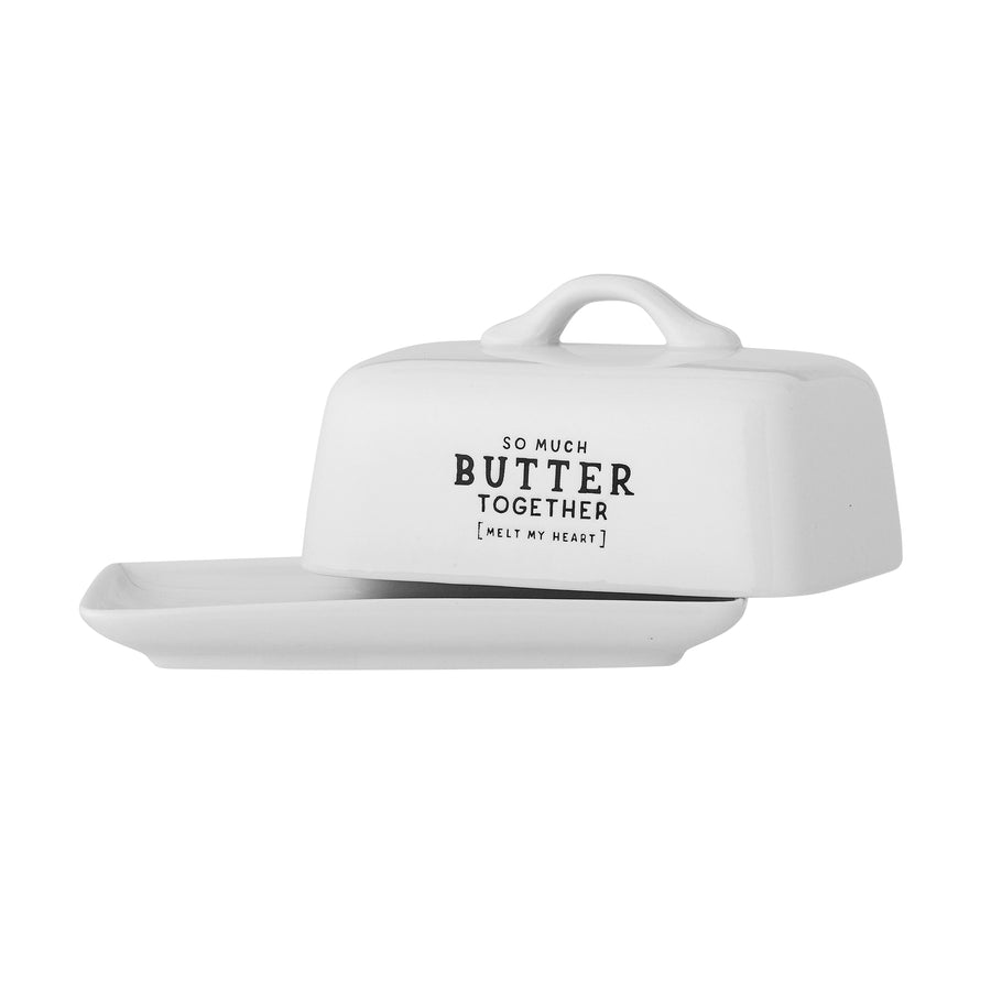 Wendy Butter Box, White, Stoneware