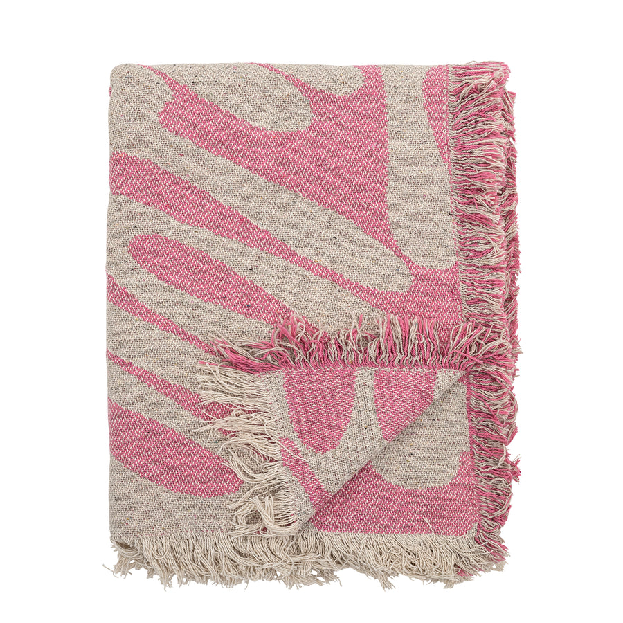 Alk Throw, Rose, Recycled Cotton