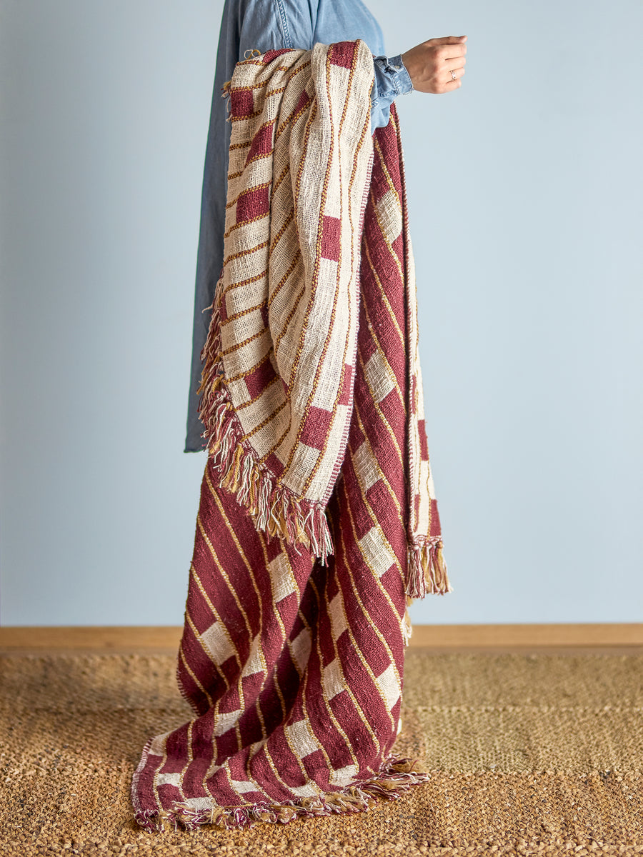 Cang Throw, Red, Cotton