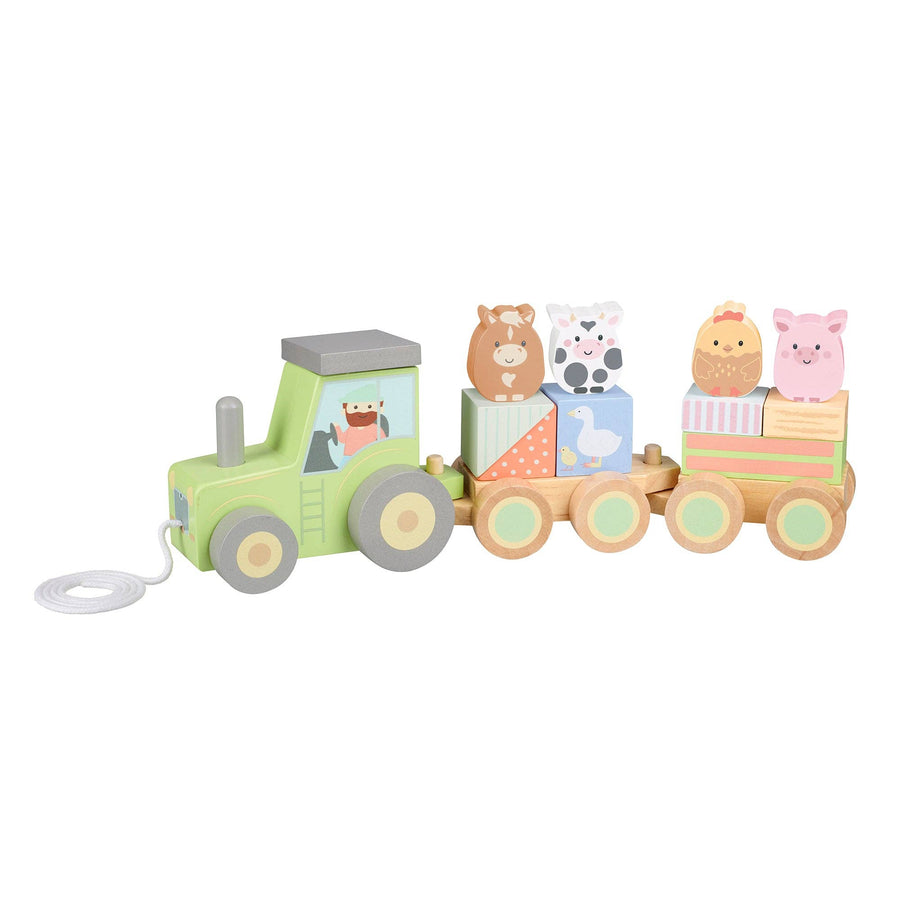 NEW! Puzzle train wooden tractor