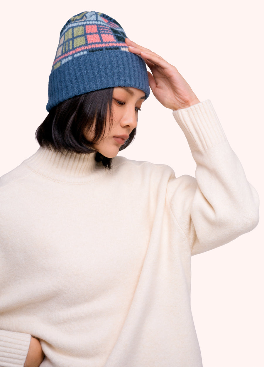 Dani Beanie Hat, Denim Mix