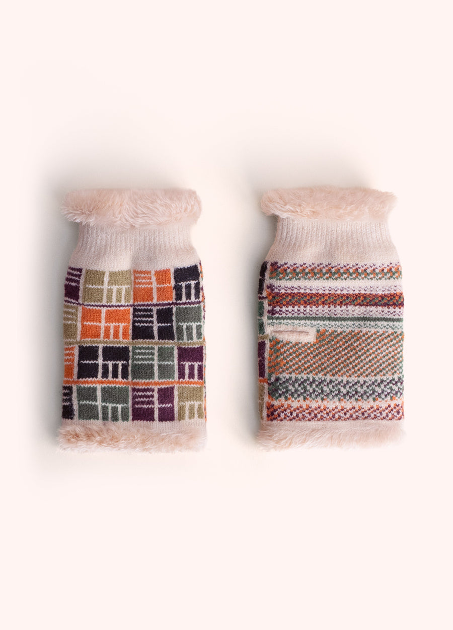 Dani Wrist Warmers, Damson Mix