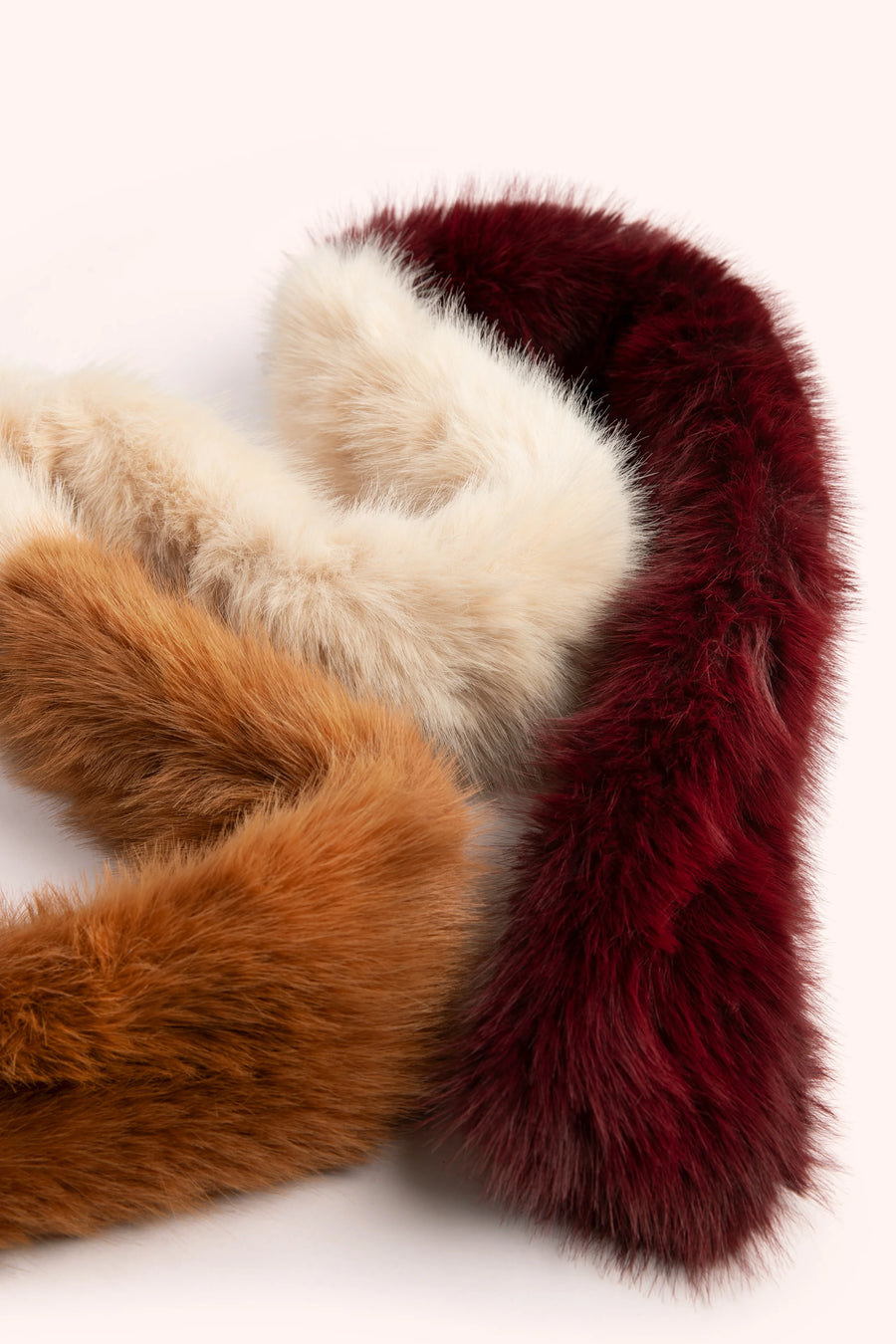 Elsa 3-tone Scarf - Damson/Mocca/Cream