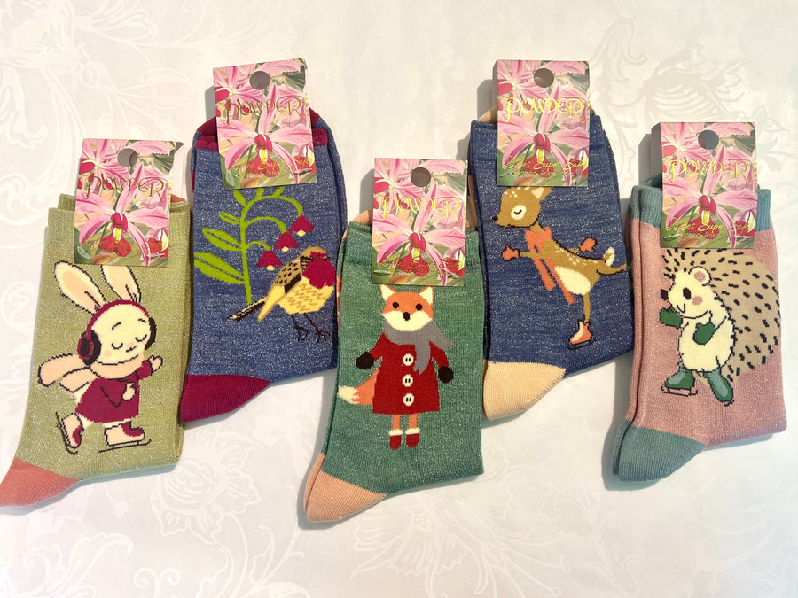 Glitter Ankle Skating Socks