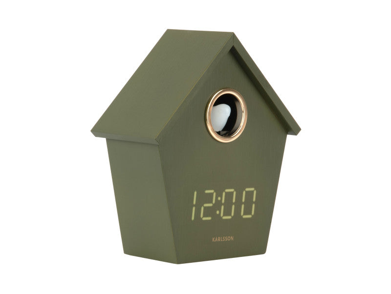 Riqueza Cuckoo LED Alarm Clock – Luxury Green