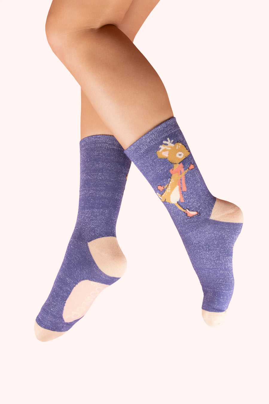Glitter Ankle Skating Socks