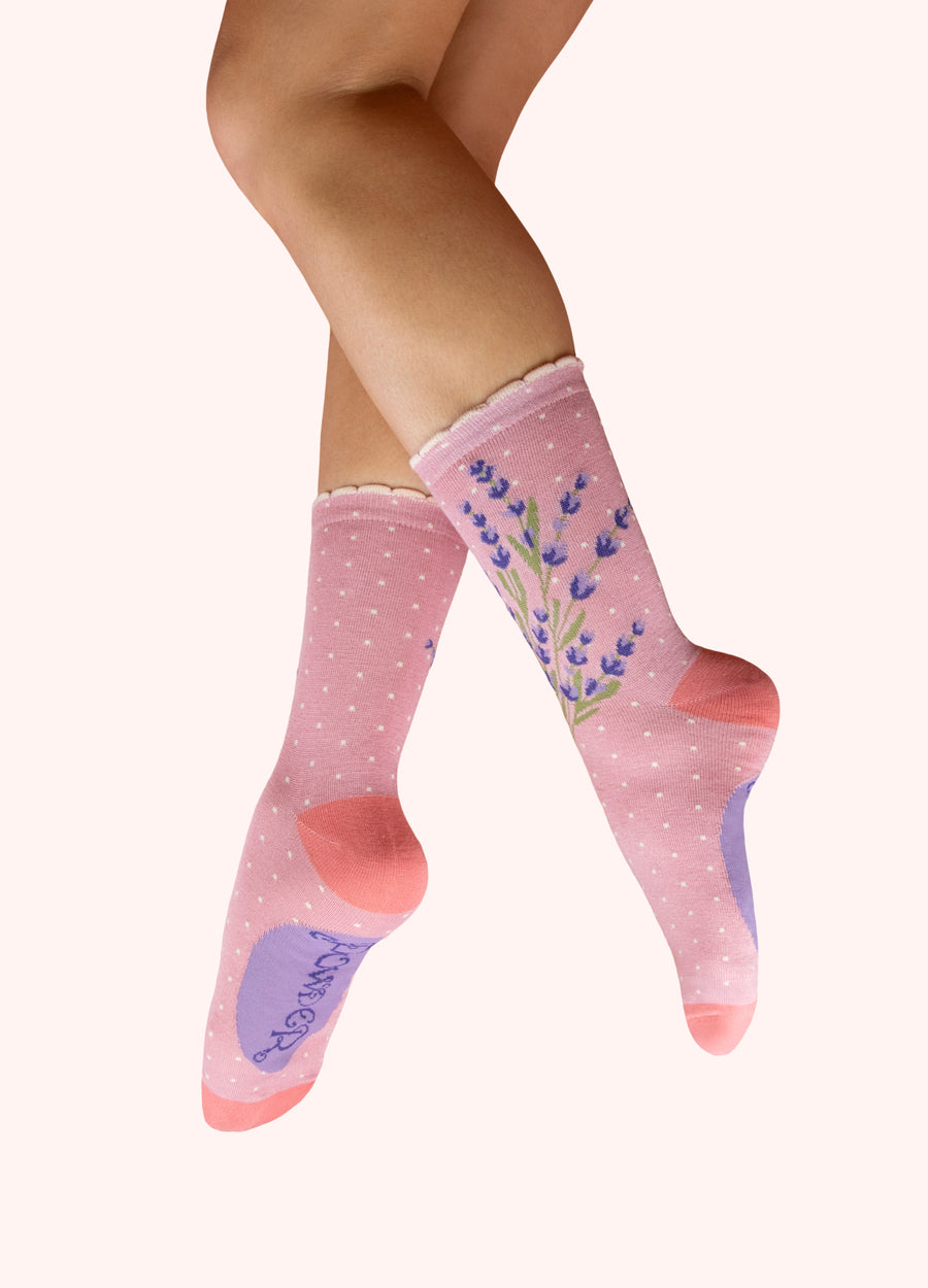Ladies' Ankle Socks - Luscious Lavender in Pink