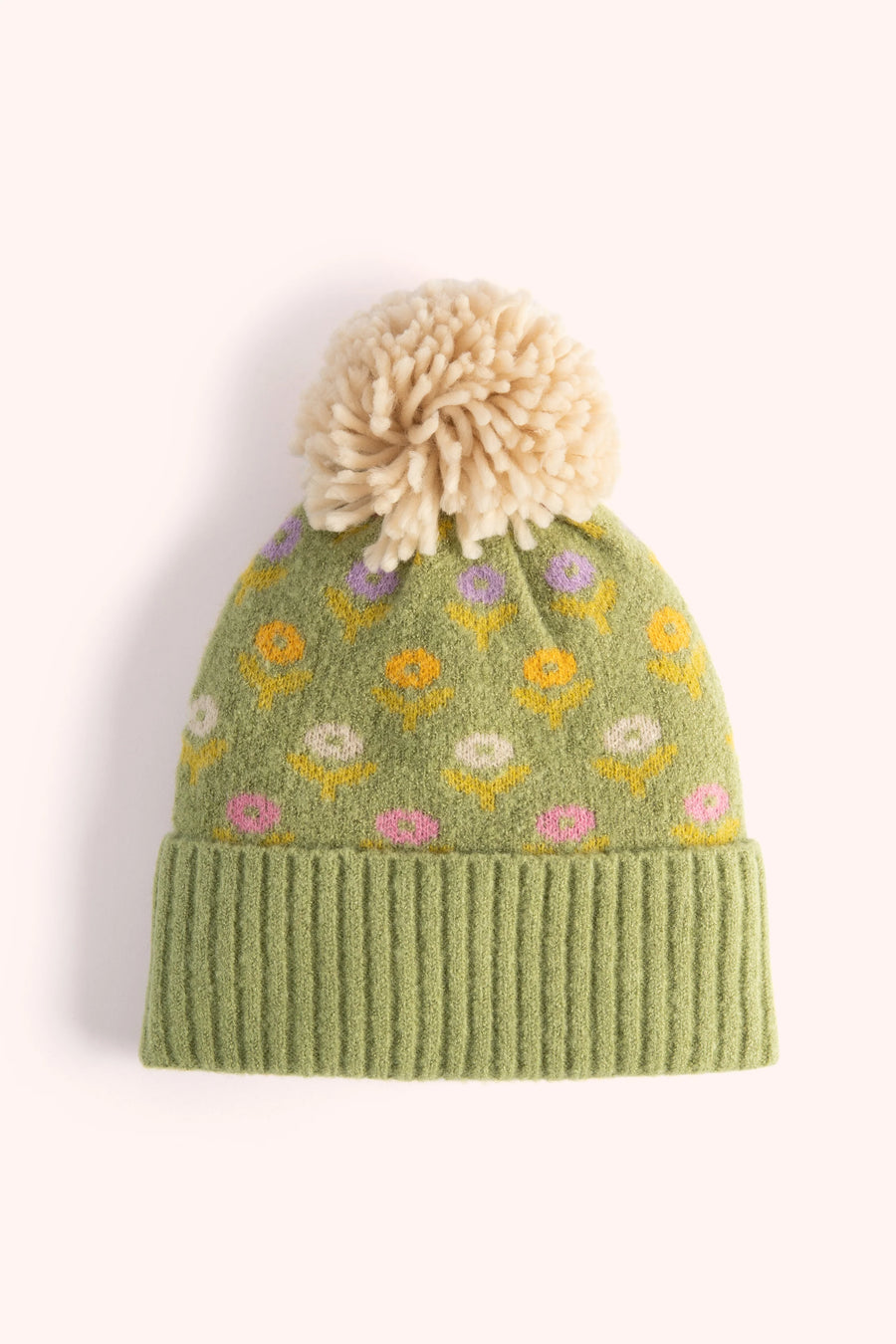 Powder Willow Ditsy Flower Pompom Hat