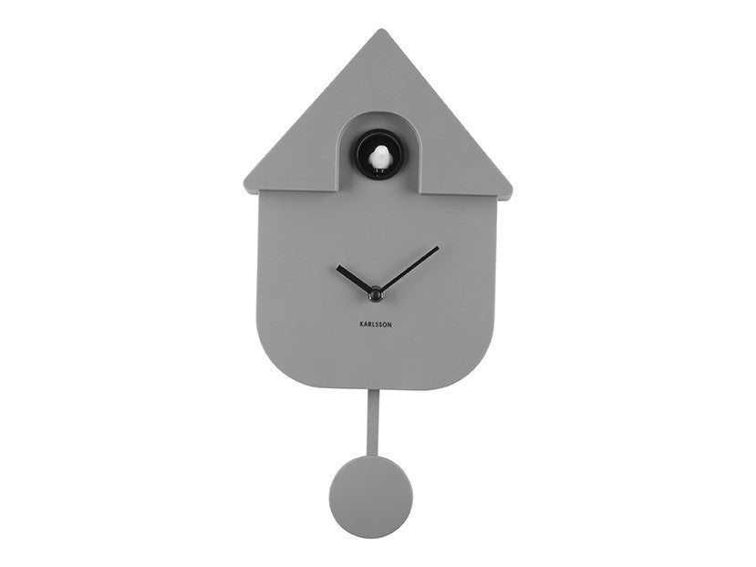 Modern Cuckoo Clock in Mouse grey