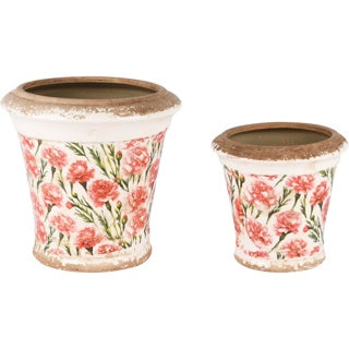 Set of 2 Flowerpots 'Abundance'