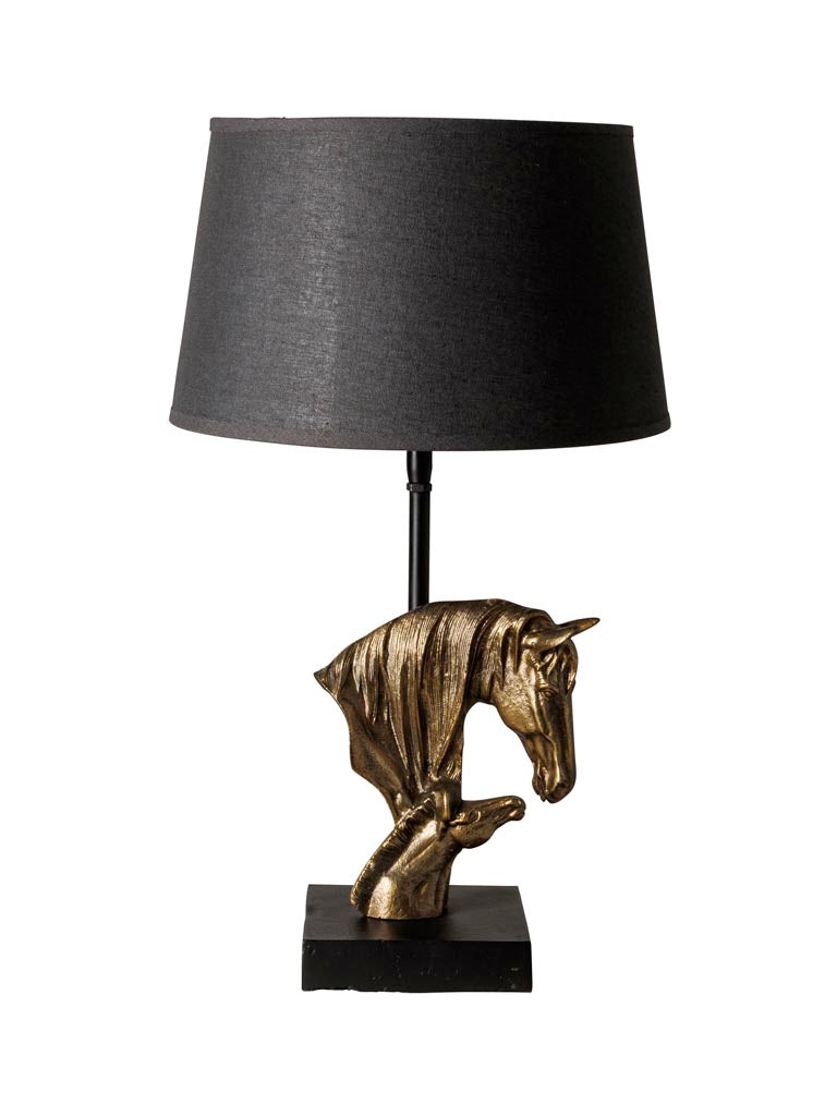 Table lamp golden horse breeding
