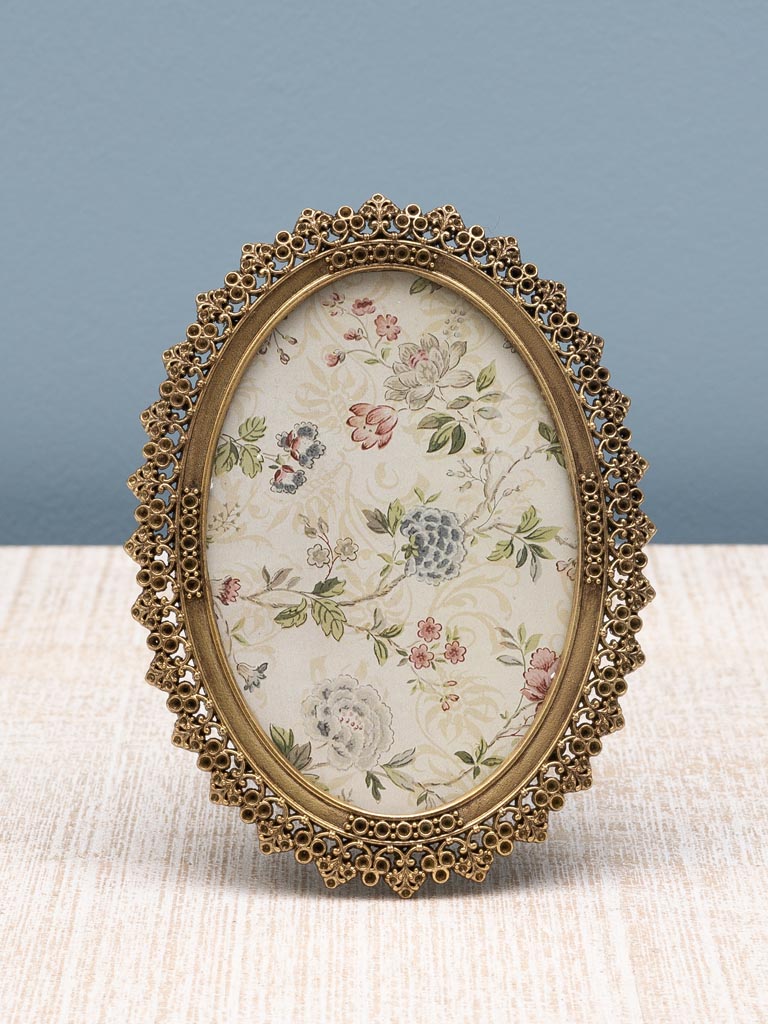 Golden flowery photo frame (13x9)