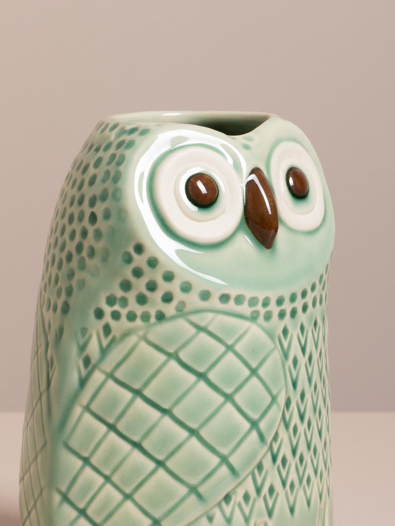 Bohemian owl vase