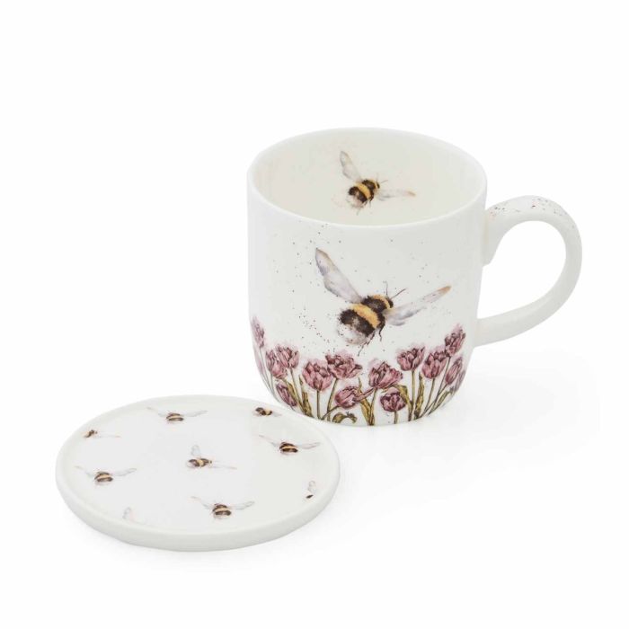'Flight of the Bumblebee' bee mug and coaster set