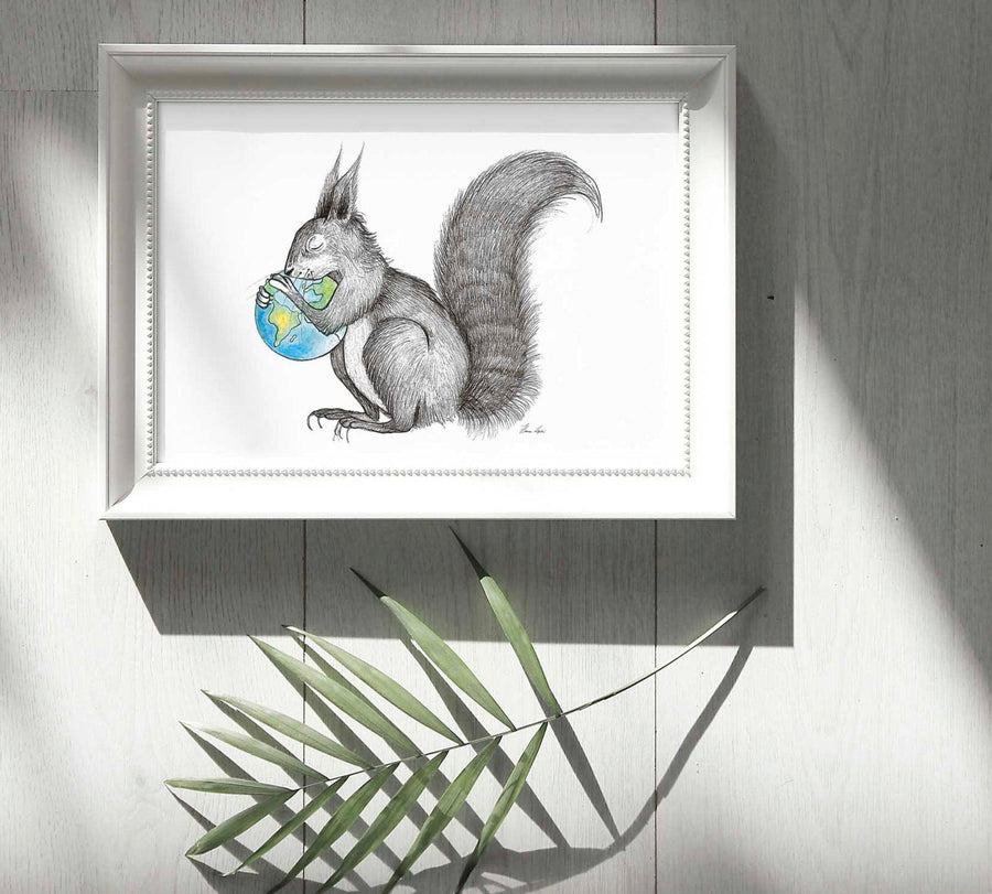 Squirrel World A4 The Premium Art Print - Twenty Six