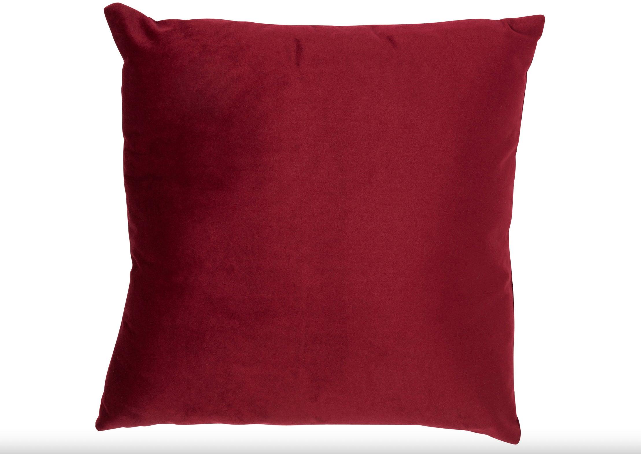 Fashion dark red velvet cushions