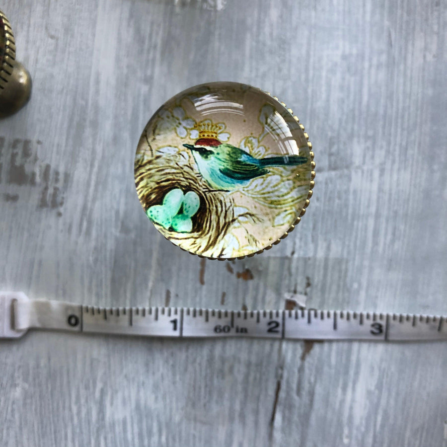 Bird Glass Door Knob - Twenty Six