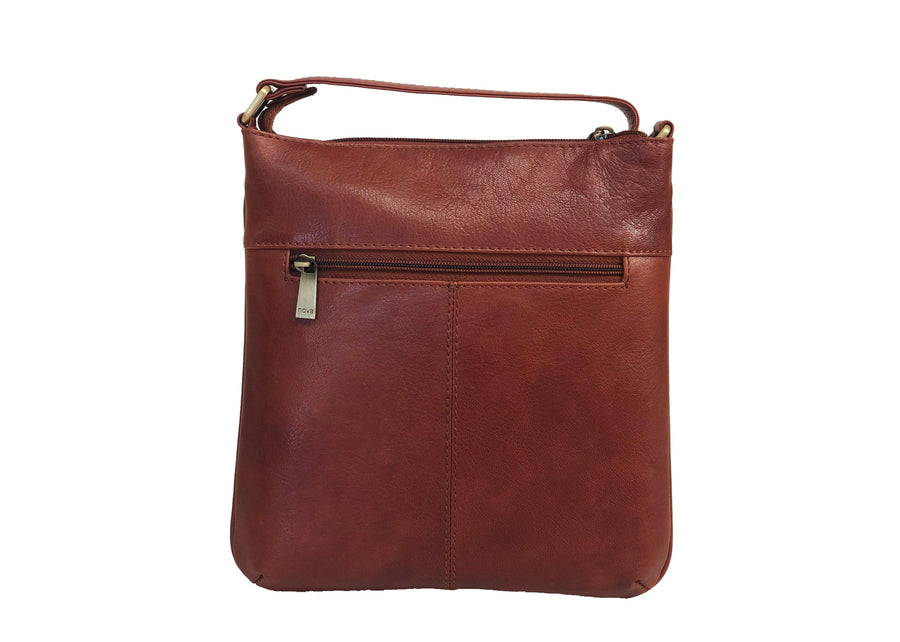 Cognac Goat Leather Handbag - Twenty Six