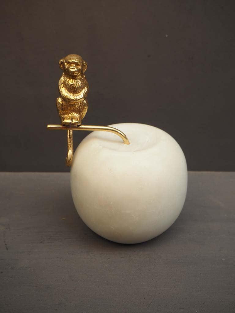 Golden Monkey on Marble Apple - Twenty Six