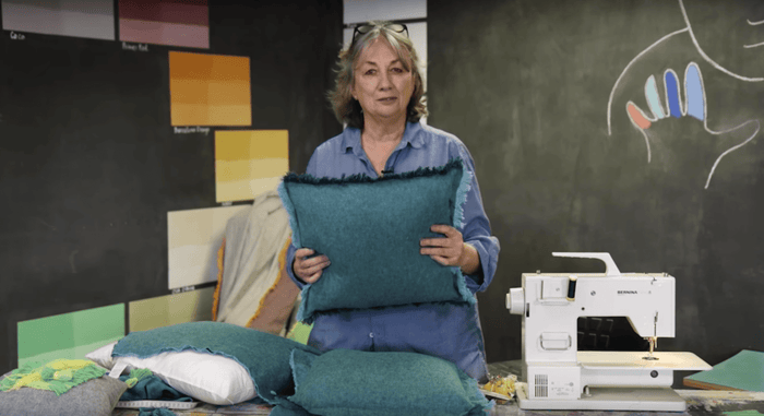 How to create a tassel fringed cushion using Annie Sloan Coloured Linens - Twenty Six