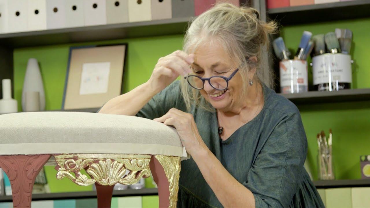 How to apply Loose Gold Metal Leaf to carved wood furniture - Twenty Six