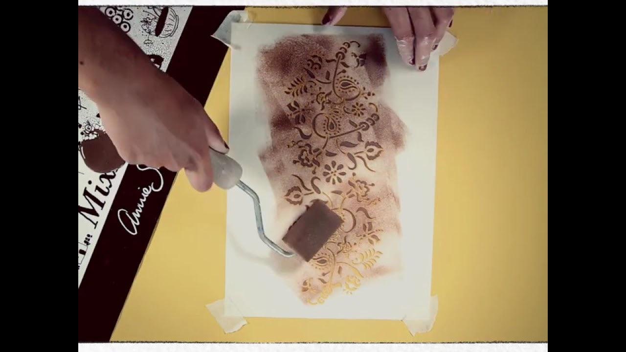 How to use the Paisley Floral Garland Stencil with Chalk Paint® by Annie Sloan - Twenty Six