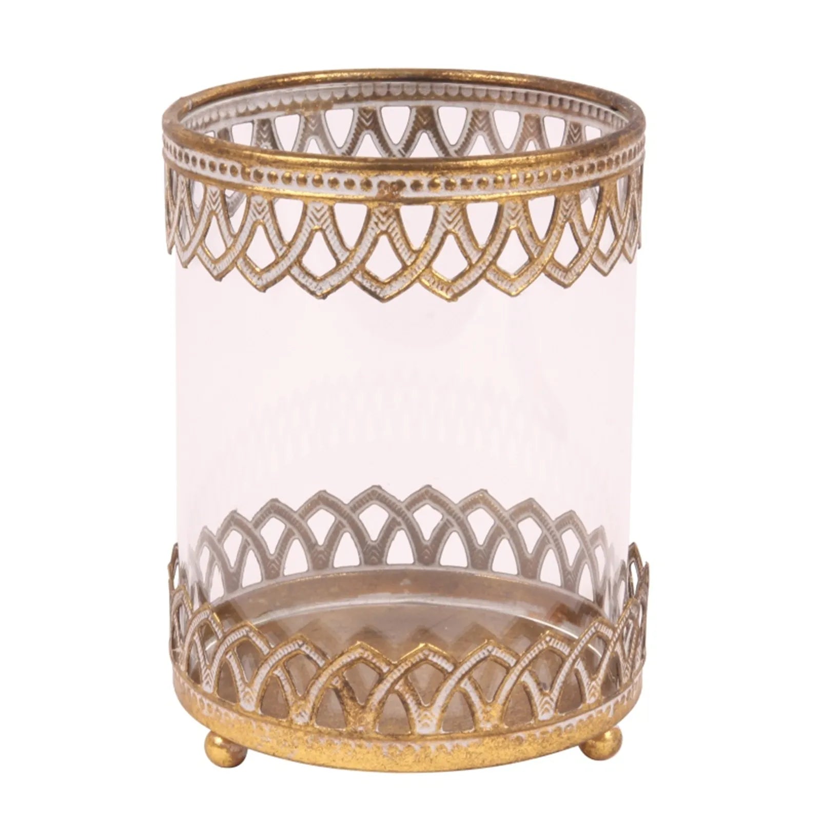 Hurricane 17 cm - Gold - Iron / Glass