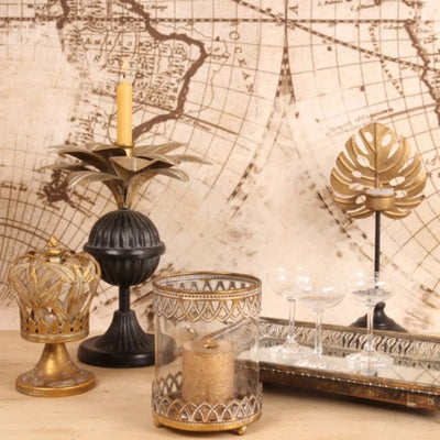 Hurricane 17 cm - Gold - Iron / Glass