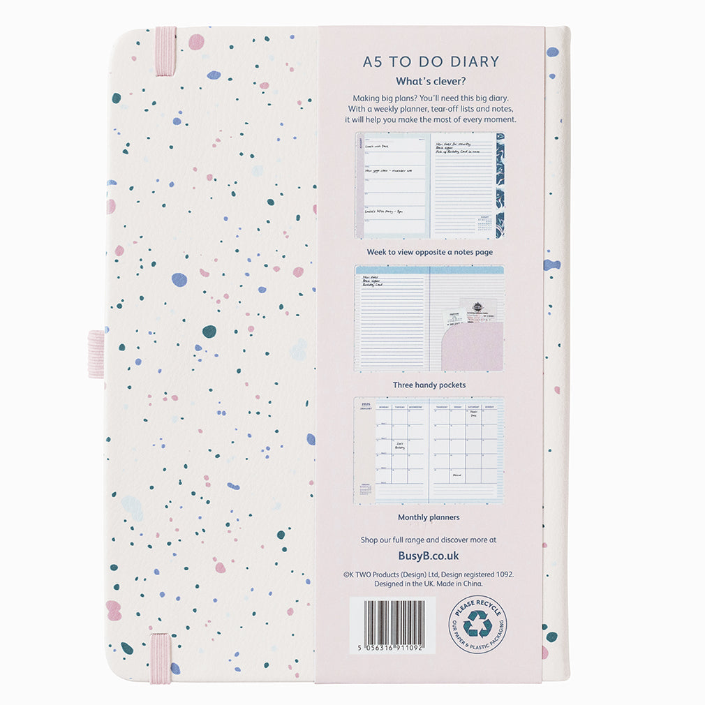 A5 To Do Diary 2025 Nude Spray