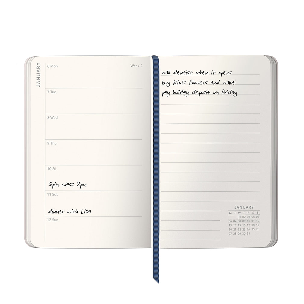 Pocket Diary 2025 Navy Daisy