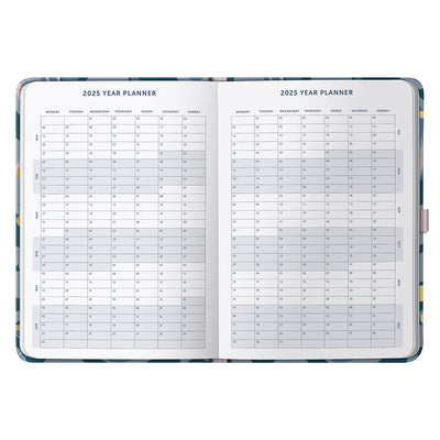 Day a Page Planner Diary 2025 Pine Marble