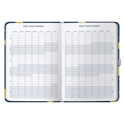 A5 Day a Page Diary 2025 Navy Spot