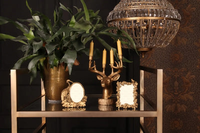 Candle Holder Deer 31.5 cm - Gold