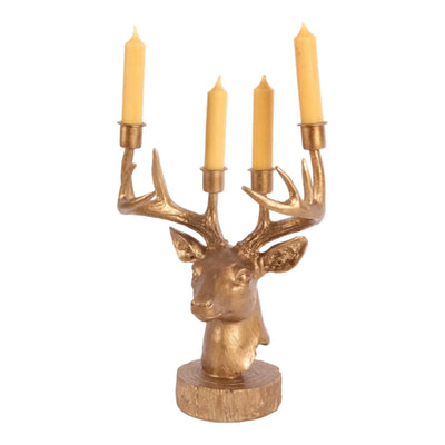 Candle Holder Deer 31.5 cm - Gold