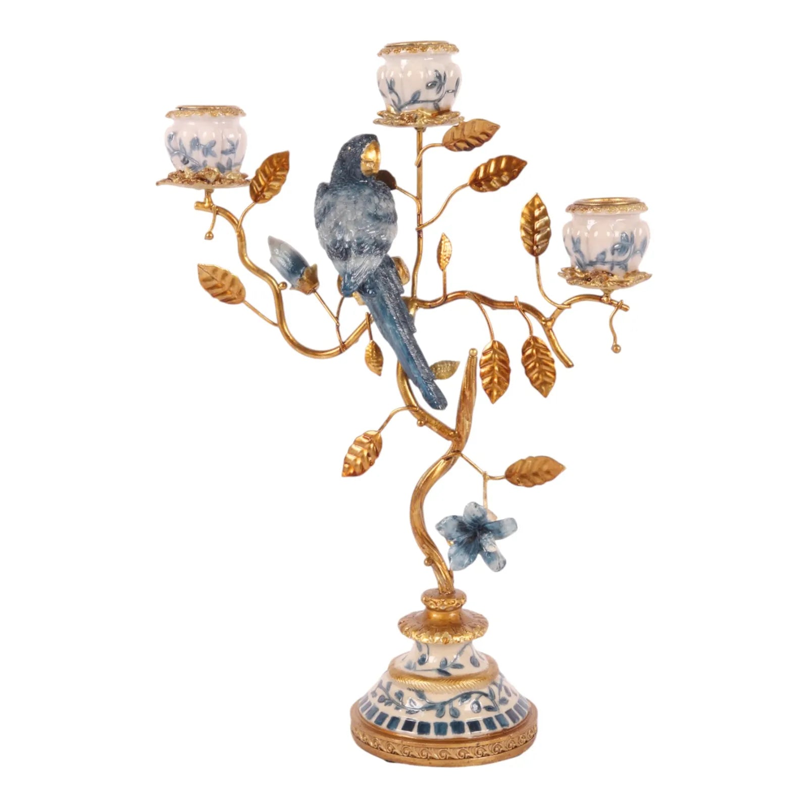 Candle holder bird resin 32 cm