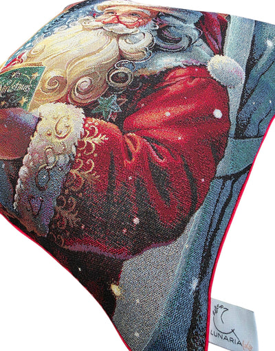 Christmas Pillowcase Santa Claus in Gobelin Lurex