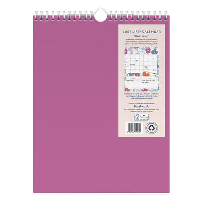 Busy Life Calendar 2025 Fuchsia