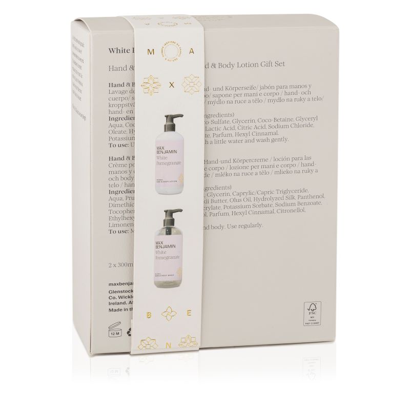 White Pomegranate Hand & Body wash & lotion gift set