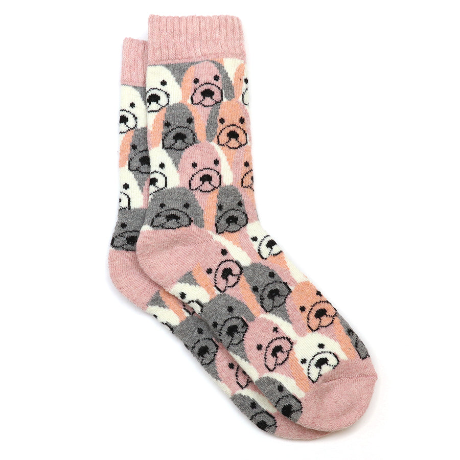 Kit pink stripe dog socks duo