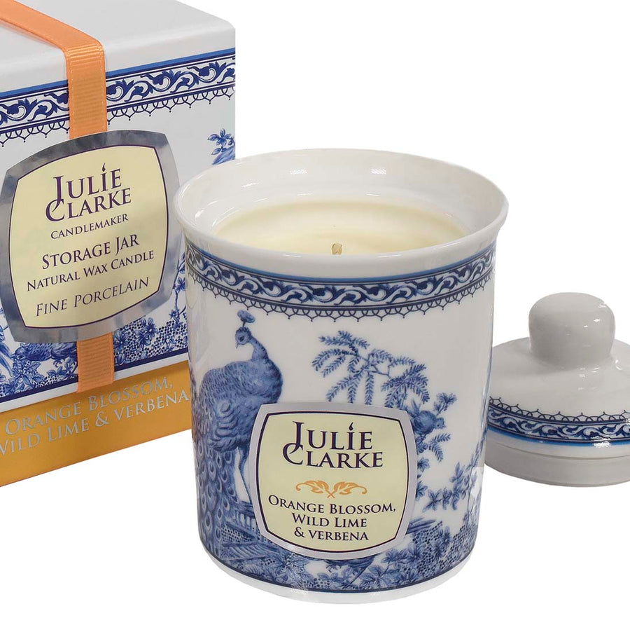 Orange Blossom, Wild Lime & Verbena Peacock Candle
