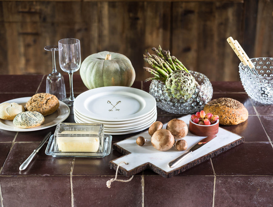 Glass butter dish 'Butter'