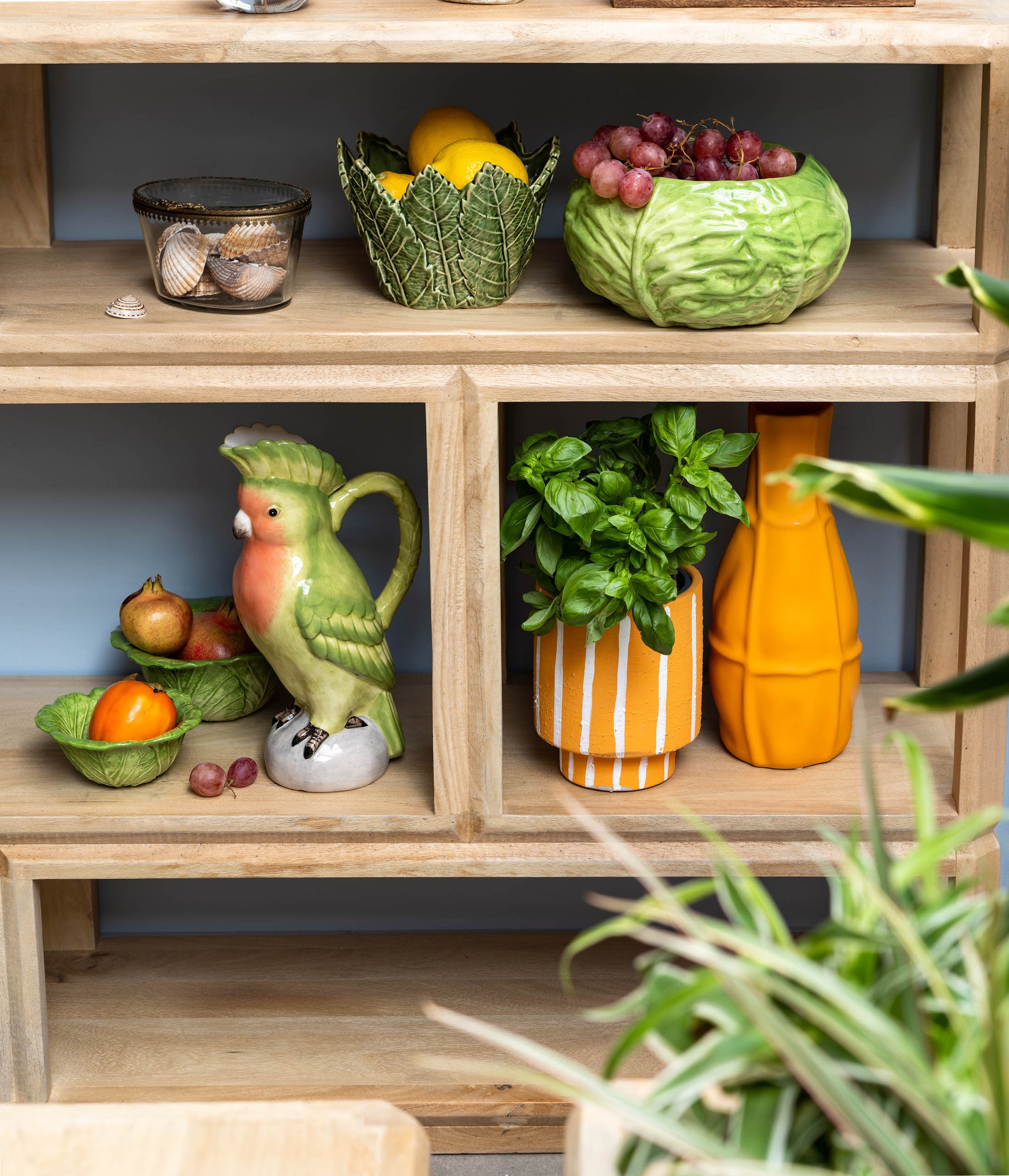 Ceramic parrot pitcher