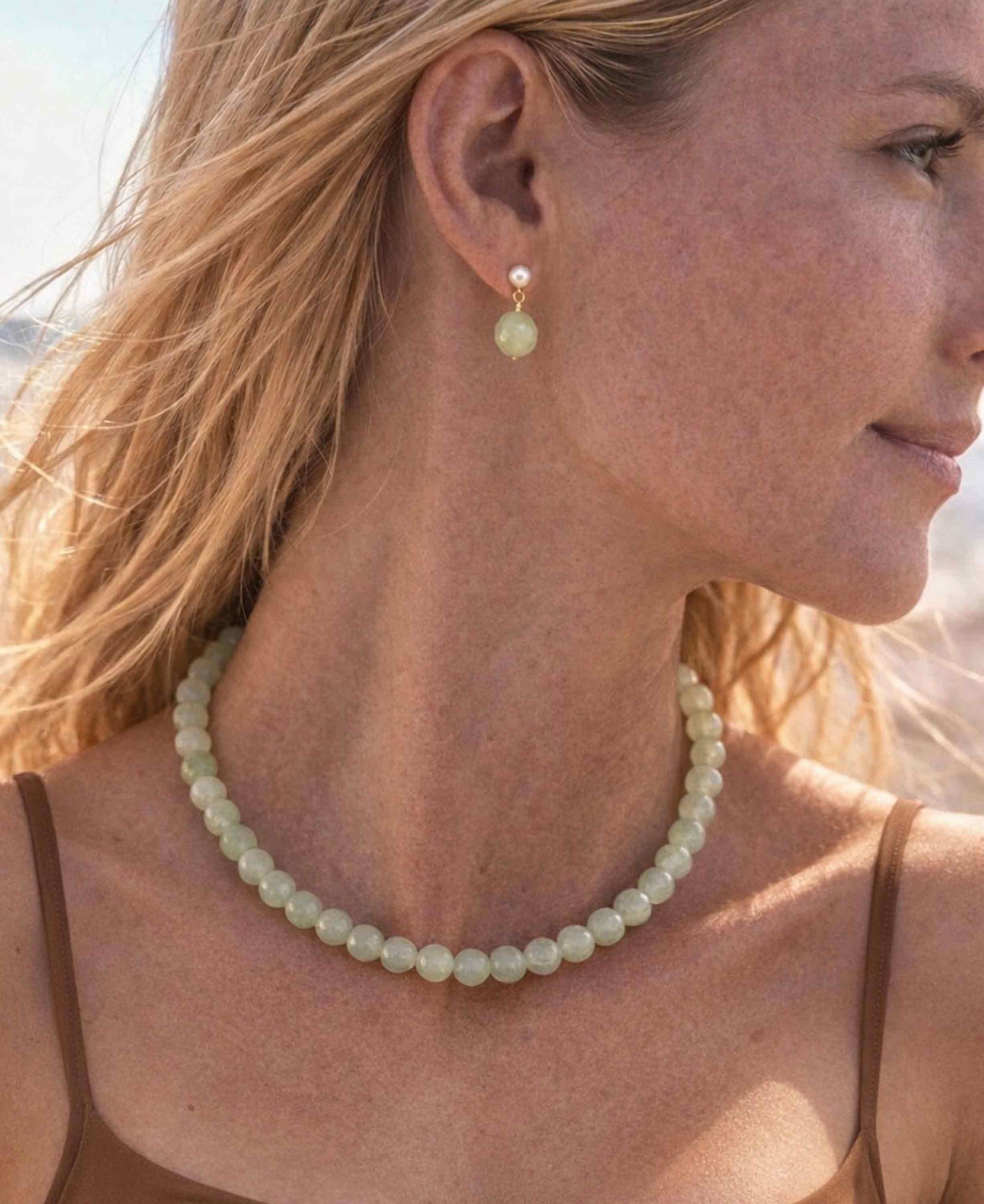 Aura Pearl Aventurine earrings
