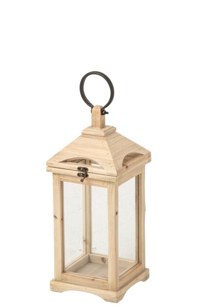 Lantern Chamonix Fir Wood Natural Small